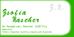 zsofia mascher business card